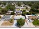 Aerial view of a neighborhood showcasing well-maintained homes surrounded by mature trees at 1489 77Th N Ave, St Petersburg, FL 33702