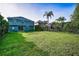 The backyard features a large grassy area, perfect for outdoor activities at 1712 Crossvine Ct, Trinity, FL 34655