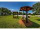Shaded picnic tables near the basketball court, ideal for breaks and socializing at 1712 Crossvine Ct, Trinity, FL 34655