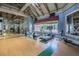 A well-equipped fitness center with modern cardio machines, weights, and large mirrors, providing a convenient workout space at 19836 Hidden Glen Dr, Land O Lakes, FL 34638