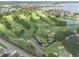 Overhead view of community with pond and golf course at 2617 Cove Cay Dr # 206, Clearwater, FL 33760