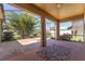 Screened-in patio with ample space and brick accents at 2637 Yukon Cliff Dr, Ruskin, FL 33570