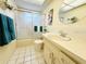 Bathroom featuring shower stall and vanity at 3845 Edgemont Dr, New Port Richey, FL 34652