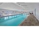The indoor pool is long and has ample seating, creating a refreshing and relaxing environment for residents at 39650 Us Highway 19 N # 553, Tarpon Springs, FL 34689
