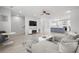 Spacious living room with an open floor plan and modern finishes that flow into the gourmet kitchen at 4120 W North A St # 2, Tampa, FL 33609