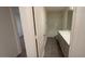 Modern bathroom showcasing stylish fixtures and a pristine tub-shower combination at 5407 Kedgewick Ln, North Port, FL 34288