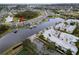 Waterfront homes with docks and boat lifts situated on a canal in a residential neighborhood at 5413 Wishing Arch Dr, Apollo Beach, FL 33572