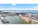 Aerial view of the waterfront condo building, showcasing location at 6025 Shore S Blvd # 409, Gulfport, FL 33707