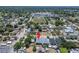 An aerial view of the home near a hospital and shopping center at 6097 Vermont Ave, New Port Richey, FL 34653