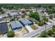 An aerial view of the home in its neighborhood showing the location and nearby shopping at 6097 Vermont Ave, New Port Richey, FL 34653