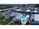 Aerial view showing the home's proximity to a community pool at 663 54Th S Way # 146, Gulfport, FL 33707