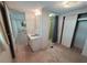 Compact bathroom with a vanity, closet, and shower at 663 54Th S Way # 146, Gulfport, FL 33707