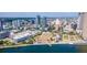 Impressive aerial view capturing the city's skyline, waterfront, and beautifully landscaped park at 777 N Ashley Dr # 2608, Tampa, FL 33602