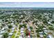This is an aerial view of a cozy neighborhood with mature trees, showing the property's location at 8528 Iris Ave, Seminole, FL 33777