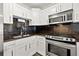 Close-up of the kitchen featuring modern appliances, stylish fixtures, and ample counter space at 11811 Cypress Crest Cir, Tampa, FL 33626