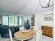Inviting living area with stylish furniture, dining table, and large sliding glass doors with view at 14130 Rosemary Ln # 3215, Largo, FL 33774