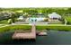 Aerial view of the community with pier and pool at 19200 Roseate Dr, Lutz, FL 33558