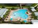 Aerial view of the community pool at 19200 Roseate Dr, Lutz, FL 33558