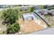 Home foundation in progress with concrete block walls, surrounded by trees and other homes at 27017 Mott Ave, Brooksville, FL 34602