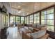 Inviting sunroom features comfortable seating and a serene view of lush greenery at 3071 Bolt Dr, Palm Harbor, FL 34685