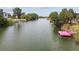 Scenic view of the canal with a pink dock at 3227 Rose Arbor Dr, Hernando Beach, FL 34607