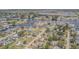 Drone view of the house, showing the surrounding neighborhood and nearby waterways at 402 12Th Sw St, Ruskin, FL 33570
