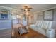 Comfortable living space with a large sofa and coffee table at 402 12Th Sw St, Ruskin, FL 33570
