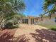 Outdoor space with patio and tall palm trees creates a private backyard area at 4291 Neptune Se Dr, St Petersburg, FL 33705