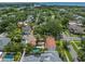 A beautiful aerial view showcases a neighborhood with tree-lined streets and stunning landscaping at 455 18Th Ne Ave, St Petersburg, FL 33704