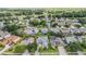 Scenic aerial view of a residential neighborhood with well-maintained lawns and lush landscaping at 4915 Augusta Ave, Oldsmar, FL 34677