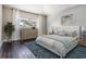Stylishly decorated bedroom with modern decor, natural light, and decorative rug at 4915 Augusta Ave, Oldsmar, FL 34677