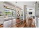 Open living space seamlessly connects to the outdoor pool area through sliding glass doors at 4915 Augusta Ave, Oldsmar, FL 34677