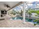 Screened in lanai features a pool, spa, summer kitchen, and plenty of room for entertaining at 4915 Augusta Ave, Oldsmar, FL 34677