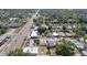 Aerial view showcasing the property's location near local businesses and the convenience of nearby thoroughfare at 5405 59Th N St, St Petersburg, FL 33709