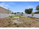 Spacious fenced backyard with some trees, offering ample room for outdoor activities and relaxation at 5405 59Th N St, St Petersburg, FL 33709
