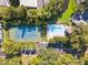 Overhead view of pool and tennis court at 5729 Calais N Blvd # 6, St Petersburg, FL 33714