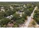An aerial view of a neighborhood with tree-lined streets in a residential area on a sunny day at 701 59Th Ne Ave, St Petersburg, FL 33703