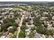 Aerial view of a charming neighborhood featuring mature trees, well-maintained homes, and a serene pool area at 701 59Th Ne Ave, St Petersburg, FL 33703