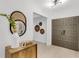 The light and airy entry is adorned with modern decor and stylish accents, creating a welcoming first impression at 7032 Pelican Island Dr, Tampa, FL 33634