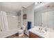 Bathroom showing the shower, sink, and toilet at 7103 Bridgeview Dr, Wesley Chapel, FL 33545