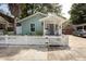 Charming home with a white picket fence, front porch, and manicured landscaping at 945 8Th N St, St Petersburg, FL 33712