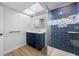 Beautiful bathroom showcasing a glass shower and modern vanity at 10216 Regal Dr # 208, Largo, FL 33774