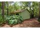 Charming home exterior with its lush surroundings, featuring a verdant lawn and beautiful trees at 2279 Ranchette Ln, Dunedin, FL 34698