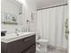 Bathroom featuring a shower, vanity, and coordinated decor at 2713 Brianholly Dr, Valrico, FL 33596