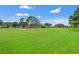 Scenic view of the golf course with a sand trap, showcasing the manicured landscape and blue skies at 2713 Brianholly Dr, Valrico, FL 33596