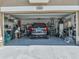 A spacious two-car garage, offering ample storage and parking space for the homeowner at 332 Wood Dove Ave, Tarpon Springs, FL 34689