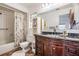 Bathroom with custom cabinets and vanity at 414 Cactus Cir, Seffner, FL 33584