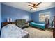 Bedroom with a window and ceiling fan at 414 Cactus Cir, Seffner, FL 33584