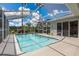 Sparkling screened-in pool with ample space for lounging and a beautiful, sunny view at 6129 Schalekamp Dr, Spring Hill, FL 34609
