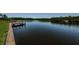 Backyard waterfront view with private dock perfect for boating and fishing at 671 Tallahassee Ne Dr, St Petersburg, FL 33702